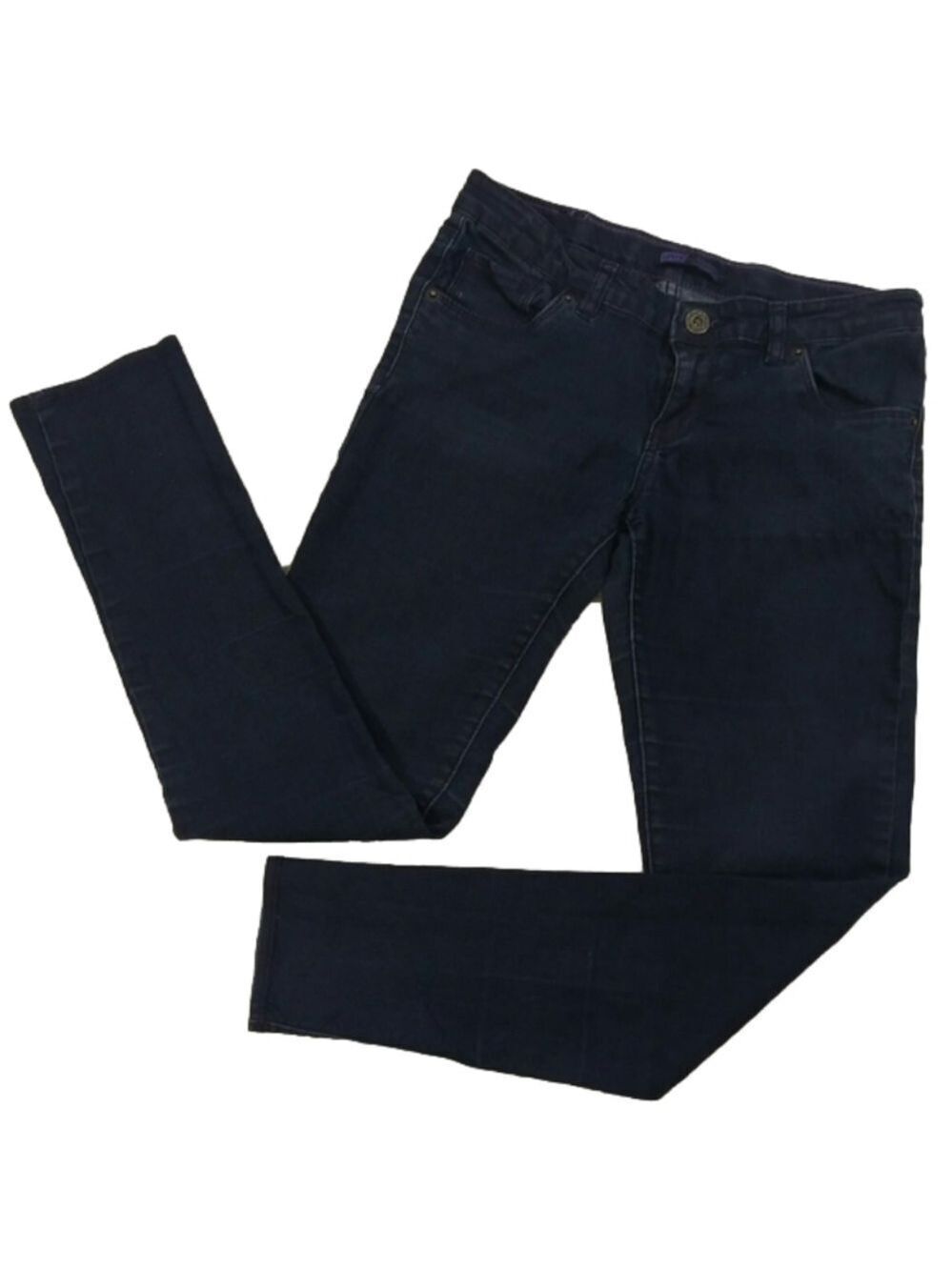 Levi's Girl's Blue Dark Wash Mid Rise Button Elastic Waist Denim Legging Pant